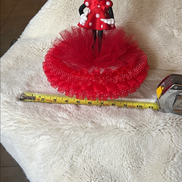 Charming Red Polka Dot Figurine made of cold Porcelain hand made - Picture 7 of 7